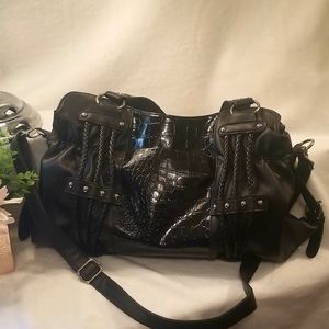 Black Feau Leather Bag